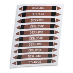 00-00-1557 Наклейка INT: Этикетка для труб DESLUDGE - Sticker INT: Piping label DESLUDGE