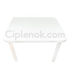 Пластиковый прямоугольный стол (белый)