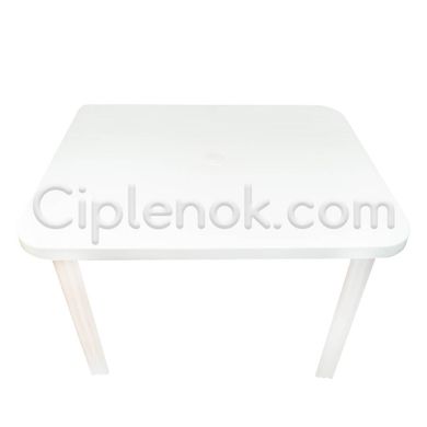 Пластиковый прямоугольный стол (белый)