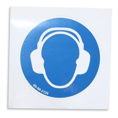 00-00-2129 Этикетка: логотип — используйте средства защиты органов слуха - Label: logo - use hearing protection