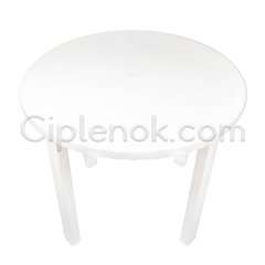 Пластиковый круглый стол (белый)