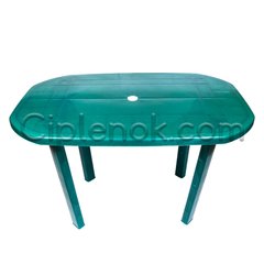 Пластиковый овальный стол (зеленый)