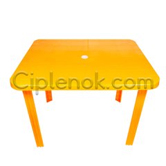 Пластиковый прямоугольный стол (желтый)