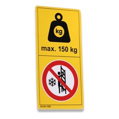 00-00-1558 Знак: попереджувальні драбини для Silo BD - Pictograph: warning ladder for Silo BD