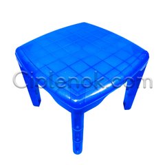 Детский пластиковый квадратный стол (синий)