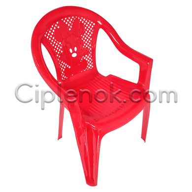 Кресло детское пластиковое "Малютка" красное