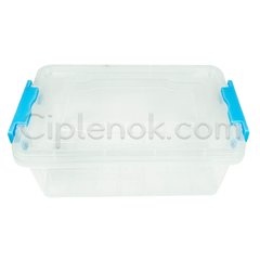 Пластиковый контейнер для продуктов прямоугольный 2,2 л на защелках