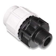 81-37-8571 Переходник PP 32x 1"m NP16 для ПЭ трубы - Adapter union PP 32x 1"m NP16 f/PE-pipe