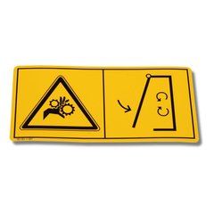 00-00-1187 Знак: Небезпека розчавлення/захисні пристрої - Pictograph: Crushing danger / protection devices