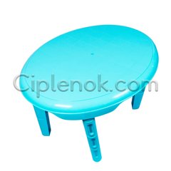 Детский пластиковый овальный стол (бирюзовый)