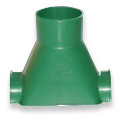 21-04-1506 Вихід подачі ECO зелений з затвором для труби 70 мм - Feed outlet ECO green w/shutter f/pipe 70mm