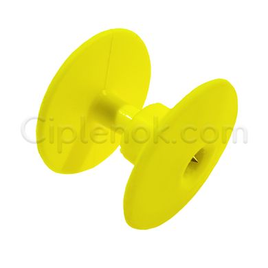Ушная бирка (клипса) круглая 30 мм желтая (БРК-15)