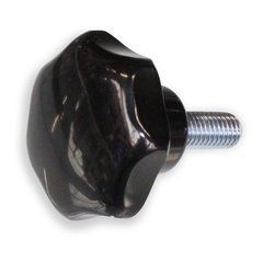 83-08-9174 Ручка зірка чорна M8x20 пластик/оцинк - Star knob black M8x20 plast/galv