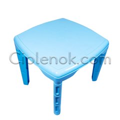 Детский пластиковый квадратный стол (голубой)