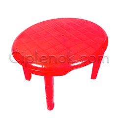 Детский пластиковый овальный стол (красный)