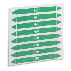 00-00-1556 Наклейка INT: етикетка для трубопроводів H2O - Sticker INT: Piping label H2O
