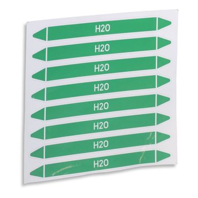 00-00-1556 Наклейка INT: Маркировка трубопровода H2O - Sticker INT: Piping label H2O