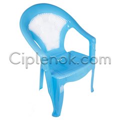 Кресло детское пластиковое голубое "Зайка"